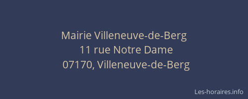 Mairie Villeneuve-de-Berg