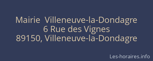 Mairie  Villeneuve-la-Dondagre