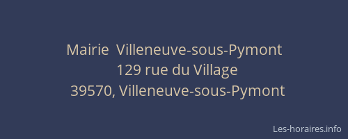 Mairie  Villeneuve-sous-Pymont