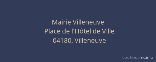 Mairie Villeneuve