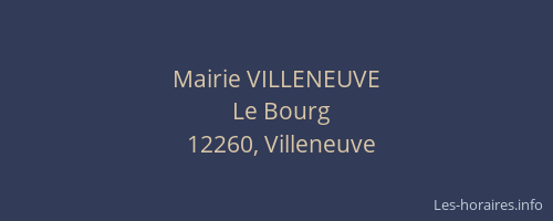 Mairie VILLENEUVE