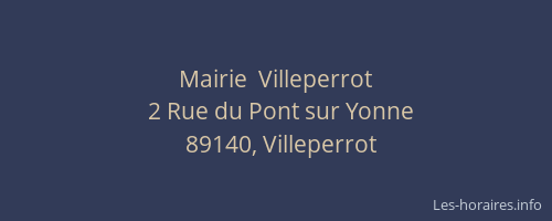 Mairie  Villeperrot