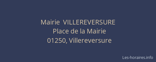 Mairie  VILLEREVERSURE