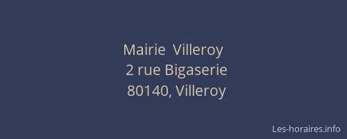 Mairie  Villeroy
