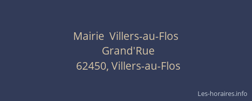 Mairie  Villers-au-Flos