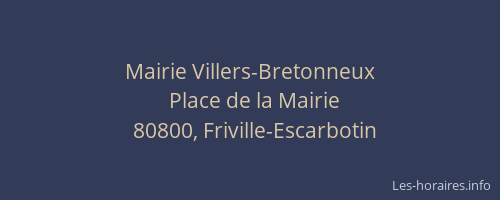 Mairie Villers-Bretonneux