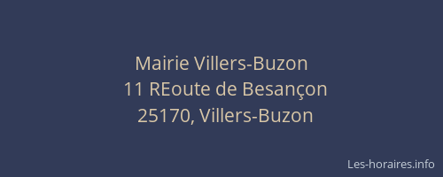 Mairie Villers-Buzon