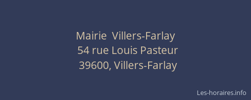 Mairie  Villers-Farlay