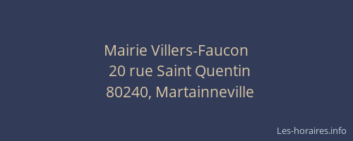 Mairie Villers-Faucon