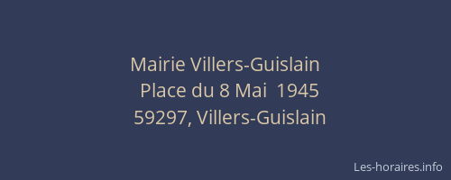 Mairie Villers-Guislain
