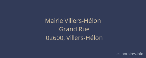 Mairie Villers-Hélon