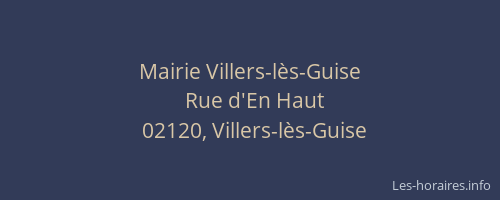 Mairie Villers-lès-Guise