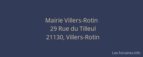 Mairie Villers-Rotin