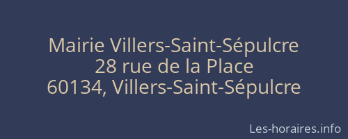 Mairie Villers-Saint-Sépulcre