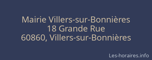 Mairie Villers-sur-Bonnières