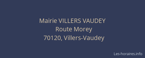 Mairie VILLERS VAUDEY