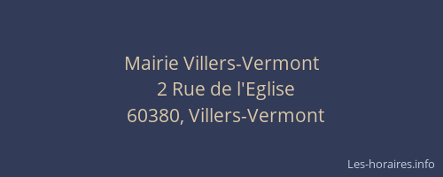 Mairie Villers-Vermont