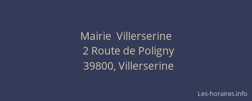 Mairie  Villerserine