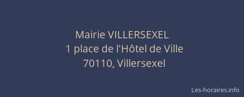 Mairie VILLERSEXEL