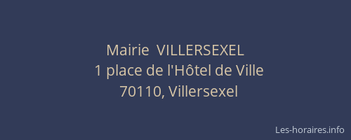 Mairie  VILLERSEXEL