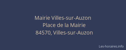Mairie Villes-sur-Auzon