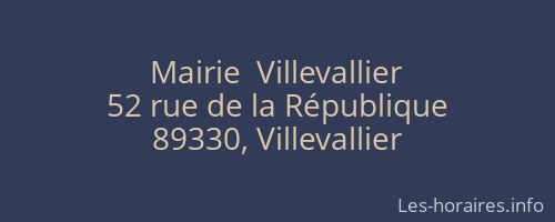 Mairie  Villevallier