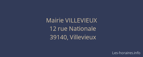 Mairie VILLEVIEUX