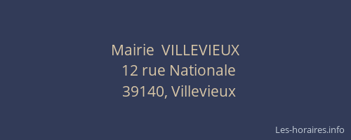 Mairie  VILLEVIEUX
