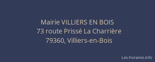Mairie VILLIERS EN BOIS