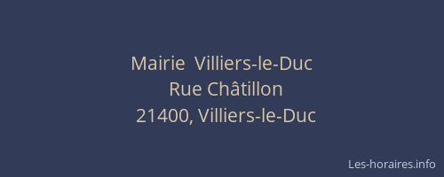 Mairie  Villiers-le-Duc