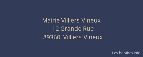 Mairie Villiers-Vineux