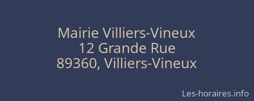 Mairie Villiers-Vineux