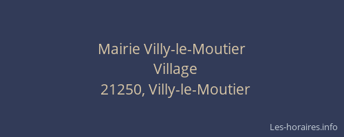 Mairie Villy-le-Moutier