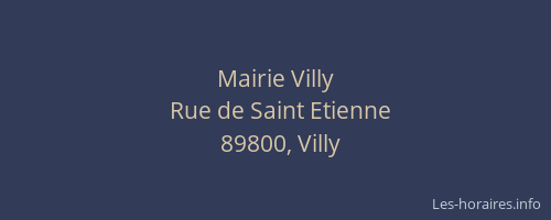 Mairie Villy
