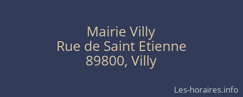 Mairie Villy