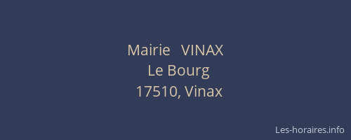 Mairie   VINAX