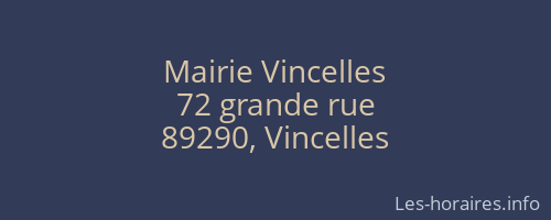 Mairie Vincelles