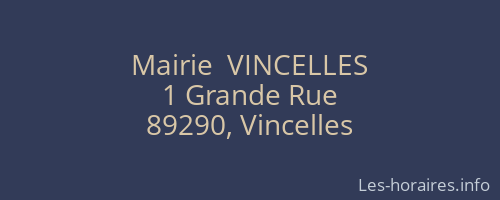 Mairie  VINCELLES