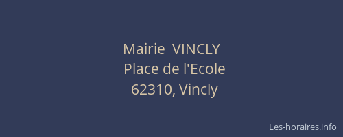Mairie  VINCLY