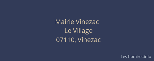 Mairie Vinezac