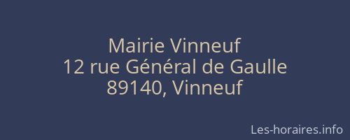 Mairie Vinneuf