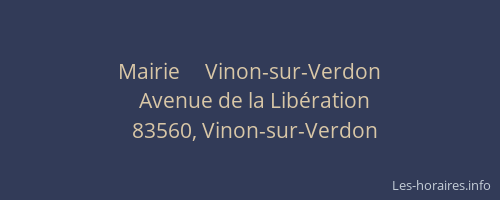 Mairie     Vinon-sur-Verdon