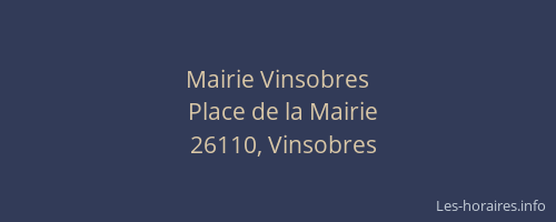 Mairie Vinsobres