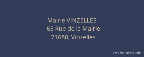 Mairie VINZELLES