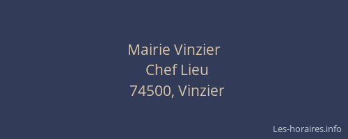 Mairie Vinzier