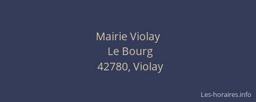 Mairie Violay
