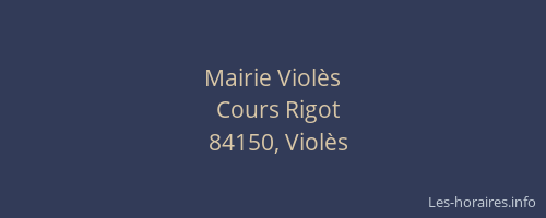 Mairie Viol&egrave;s