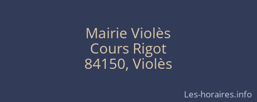 Mairie Violès