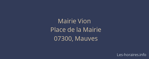 Mairie Vion