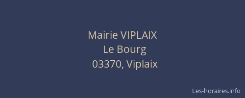 Mairie VIPLAIX